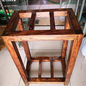 老榆木鱼缸底座实木底架水族箱水草缸榫卯底架 饰实木架子 鱼缸装