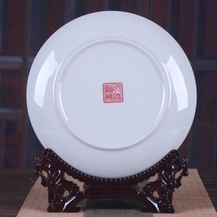 景德镇陶瓷工艺品 家居装饰摆件 五牛图陶瓷挂盘 瓷盘收藏