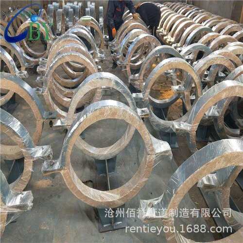 双抱箍蛭石隔热管托 蒸汽管道固定隔热镁钢支座 实体厂家佰誉供货