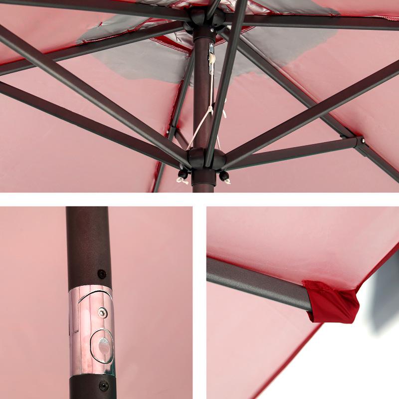 休闲伞沙滩直伞户外遮阳伞伞长方形庭院中柱2x3米遮阳伞太阳伞伞