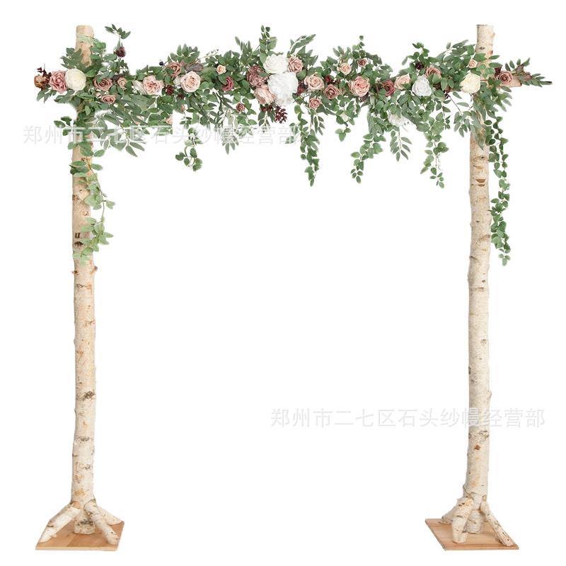 仿真拱门花条玫瑰花长款花条婚礼酒店节日仪式装饰背景花环