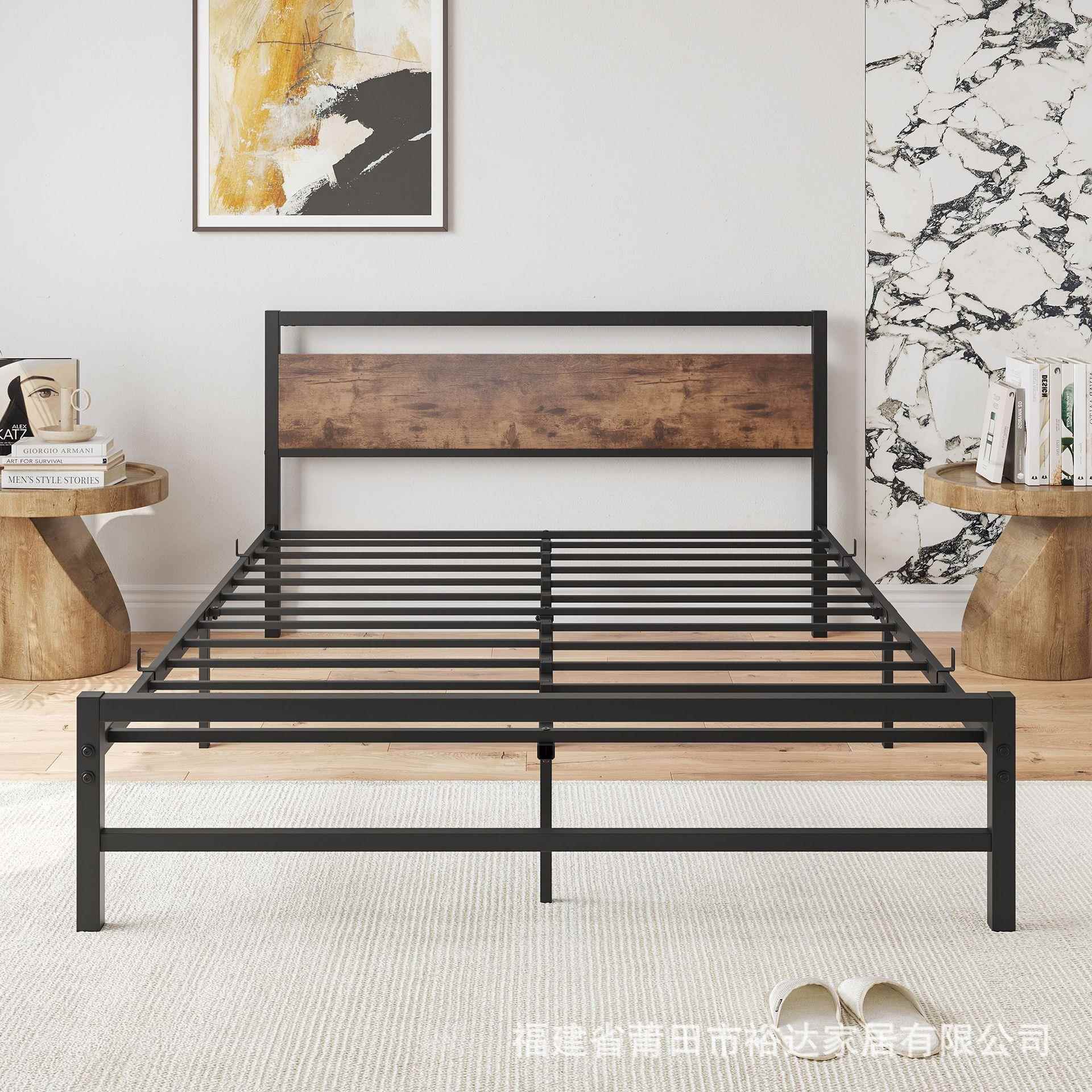 单人床双人床铁艺加床钢铁木架BF-912床粗加厚铁床现代约床宿简舍