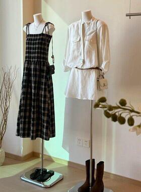 韩版女装模特道具半身扁平胸服装店橱窗陈列假人偶扁身展示架