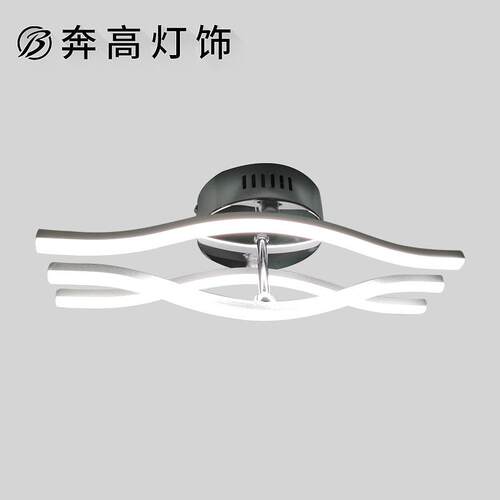 奔高跨境卧室灯北欧现代简约条形天花灯led卧室灯线形创意吸顶灯