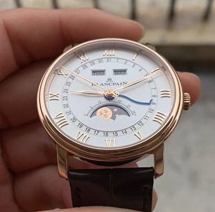 全套98新40mm宝珀18k玫瑰金月相全历6654-3642自动机械男表正品