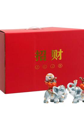 高档招财大一对摆件轻奢高档客酒厅柜子电装视柜柜家居象现代创意