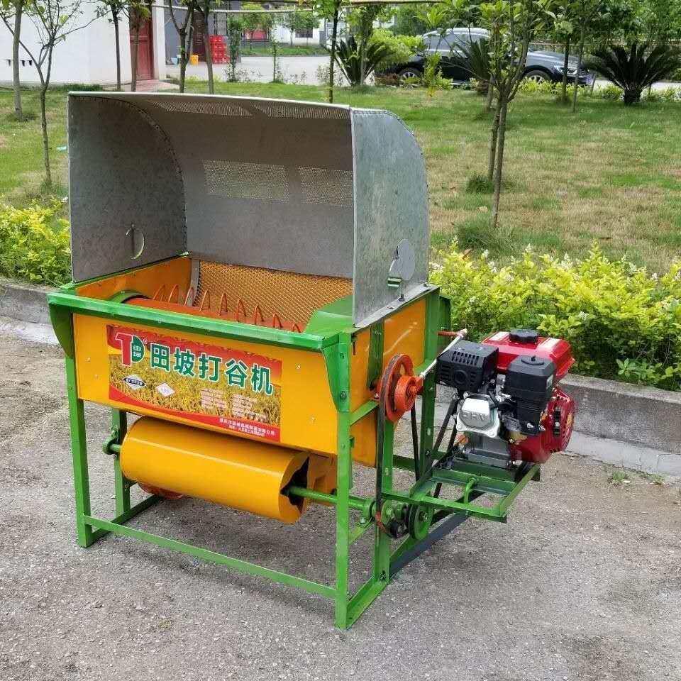 农具工具打谷机家用小型稻谷脱粒机农用机械收割机后排草稻谷机