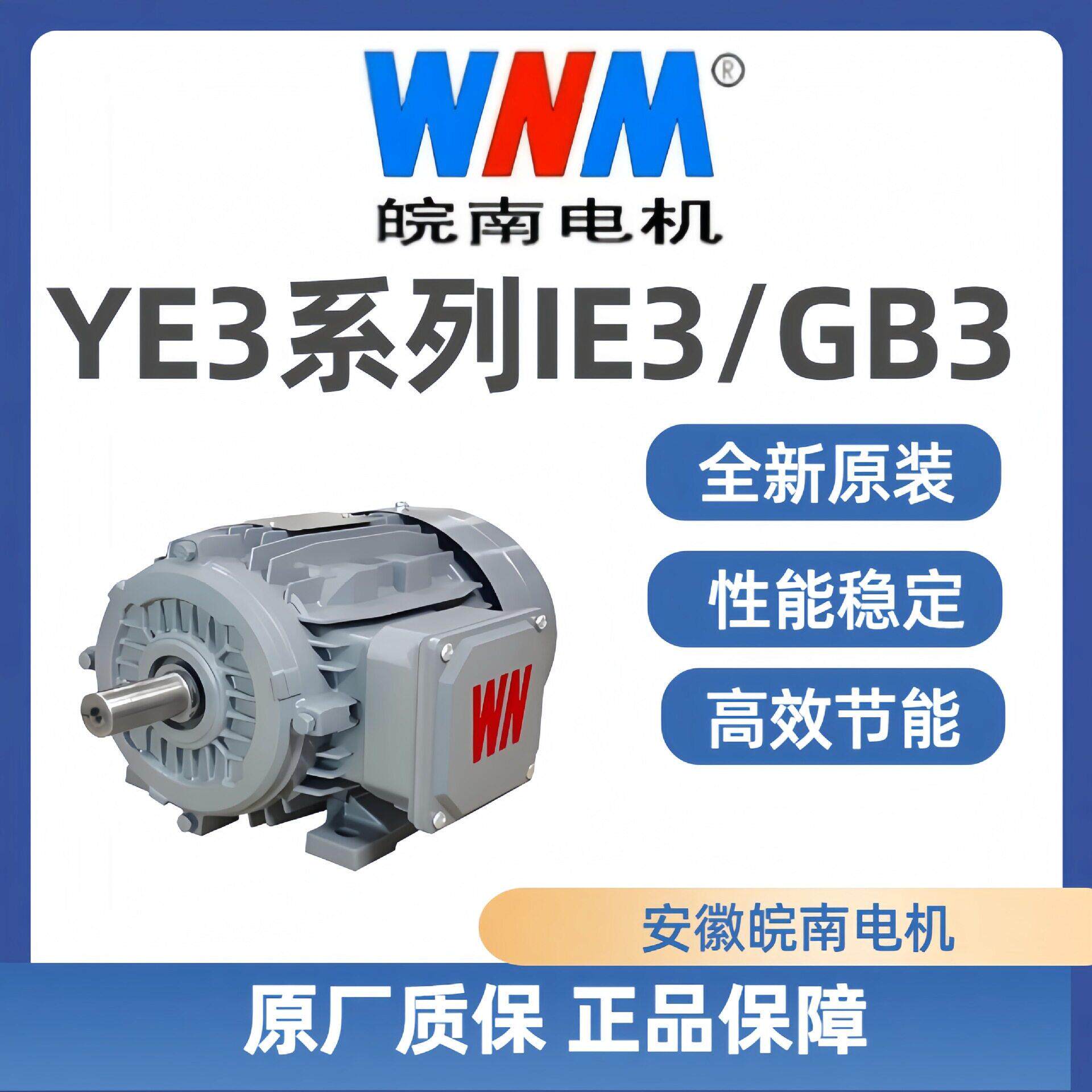 皖南电机YE3 系列效率三相异步电动机国标三级IE3能效电机