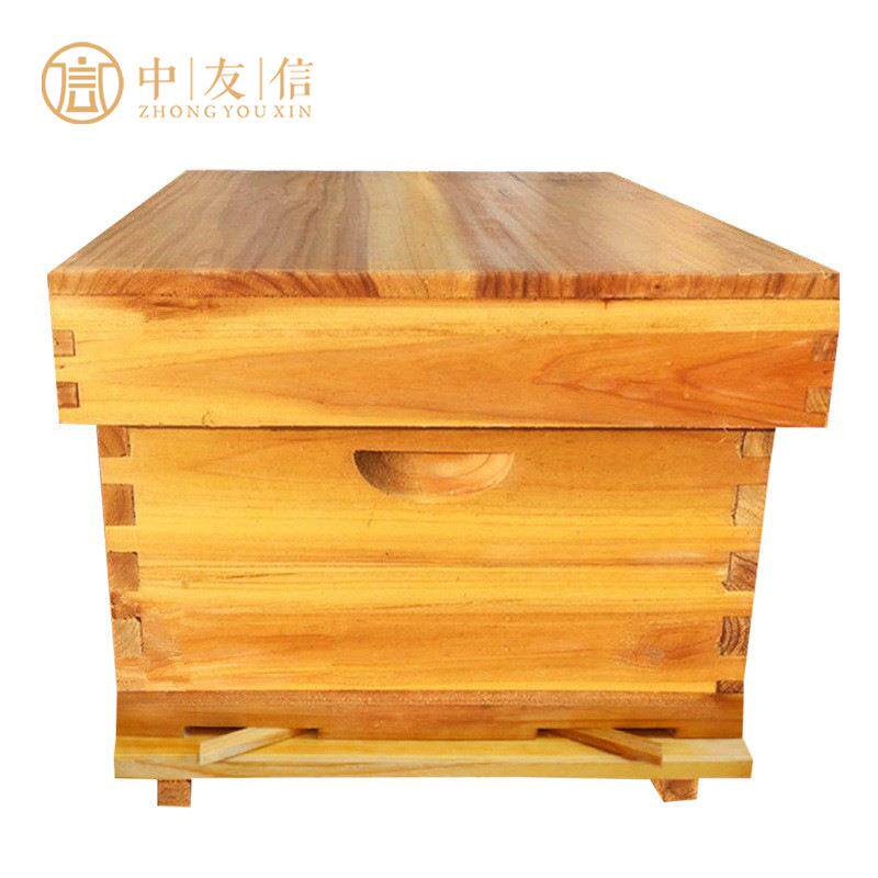 蜂箱中蜂煮蜡蜂箱标准蜂箱巢框平箱养蜂工具巢础十框蜂箱全套