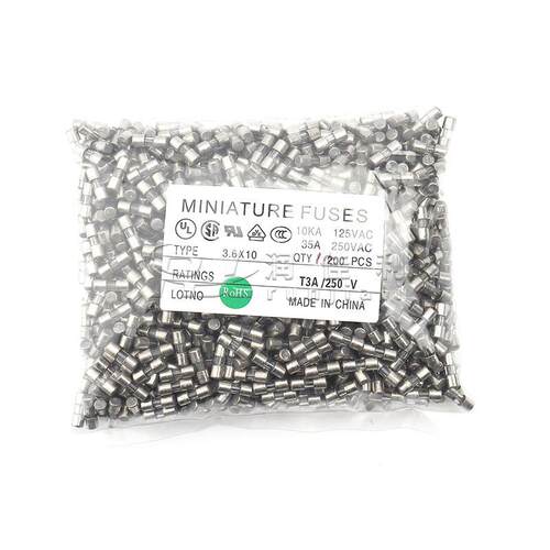 厂家直供 3.6*10mm玻璃保险管 250V F5A 快断型单体管状保险丝