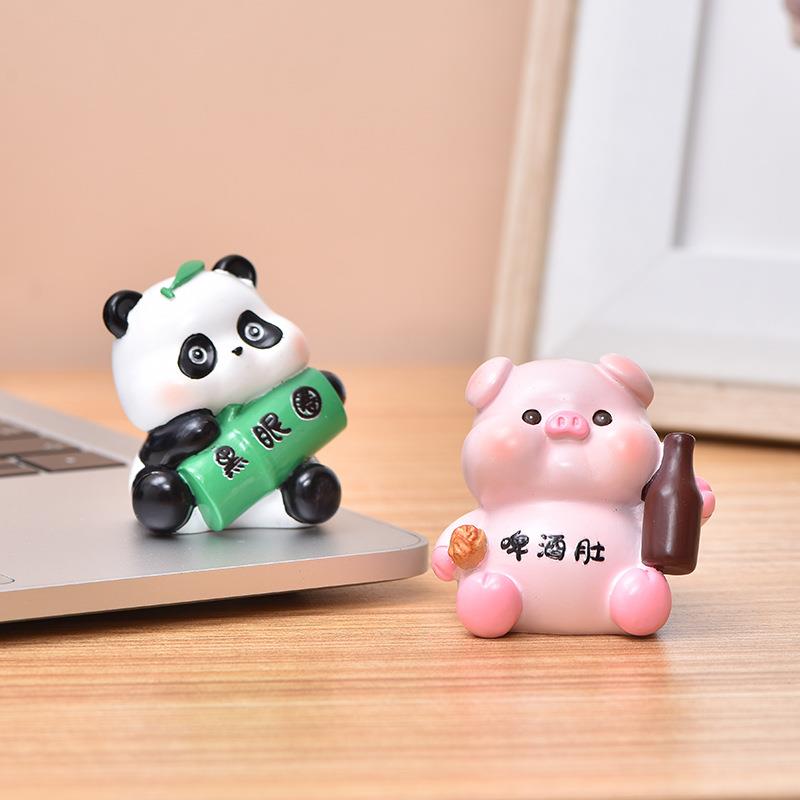 猪新款二代情绪办公室静心佛系树脂车装饰小摆件汽可爱小烘焙摆饰
