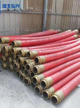 加强级四层钢丝胶管DN125*3000双头胶管钢丝编织软管