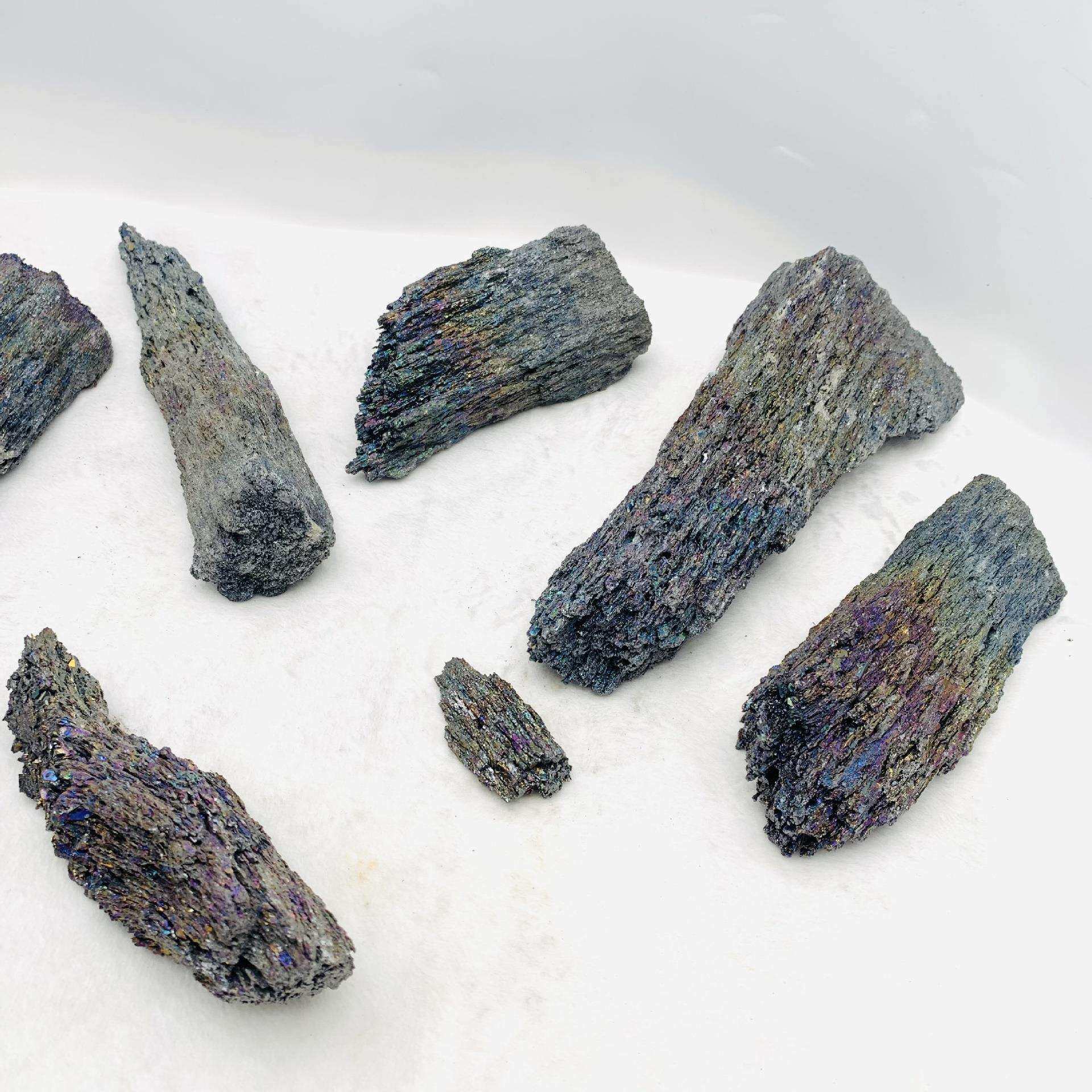 热销七彩矿随形原石水晶石不规则裸石水晶装饰家居办公摆件