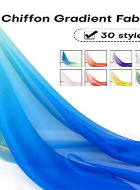 Sheer Tissue Flowing Gradient Color Chiffon Fabric 30D Thin