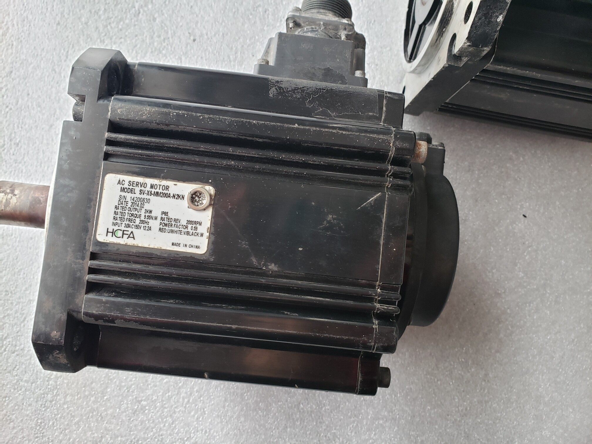 2台800块禾川2kw伺服电机SV-X5-MM200A-N2