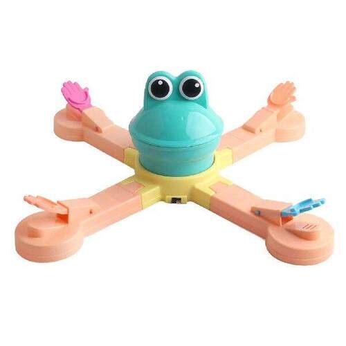 Funny Feeding Frogs to Eat Biscuits, Children