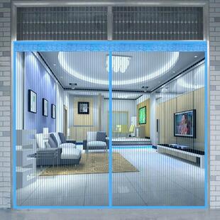 软门帘沙网睡房免打孔防蚊门帘高档磁性夏季对开式网纱窗纱门网2m