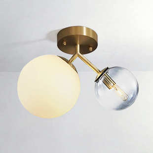 玻璃魔豆樱桃吸顶灯创意个性 简约走廊过道楼梯间小吸顶灯 设计师款