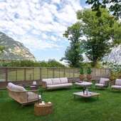 户厅外意藤沙发休闲阳台花园椅庭026院客桌椅组合创藤编藤北欧简