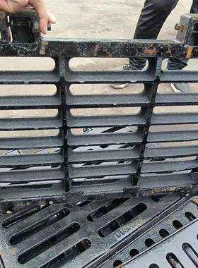 球墨铁防沉降104篦铸子方形铸铁簧篦排水盖板侧边式弹雨水篦子