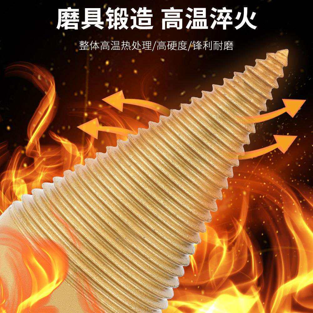 新款直销新款劈柴套装6PC 劈柴机钻头小型冲击钻电锤破柴分裂锥辟