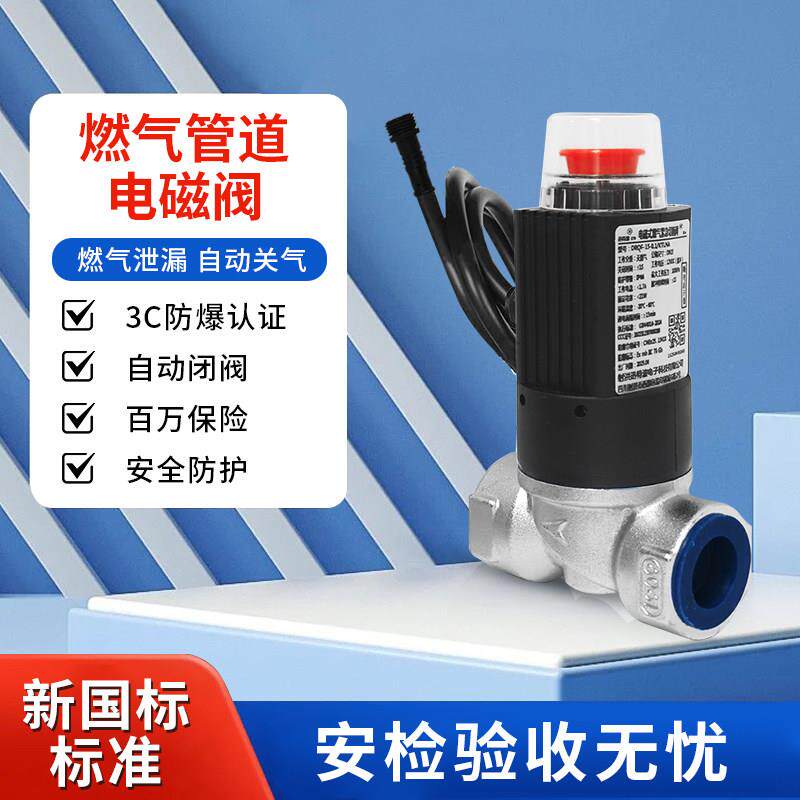 瓦斯电磁紧急切断阀家用厨房瓦斯断气阀液化气燃气自动阻断阀