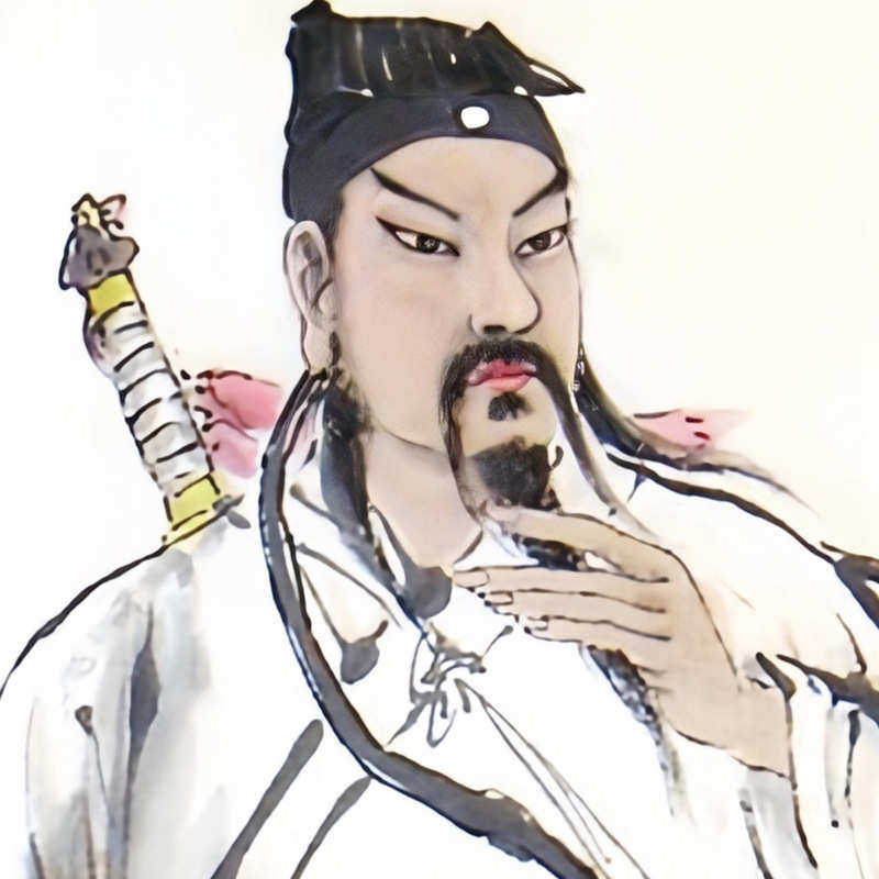吕祖绢布对联画像卷轴八仙纯阳纯阳神像画子挂画之吕洞宾祖师新款