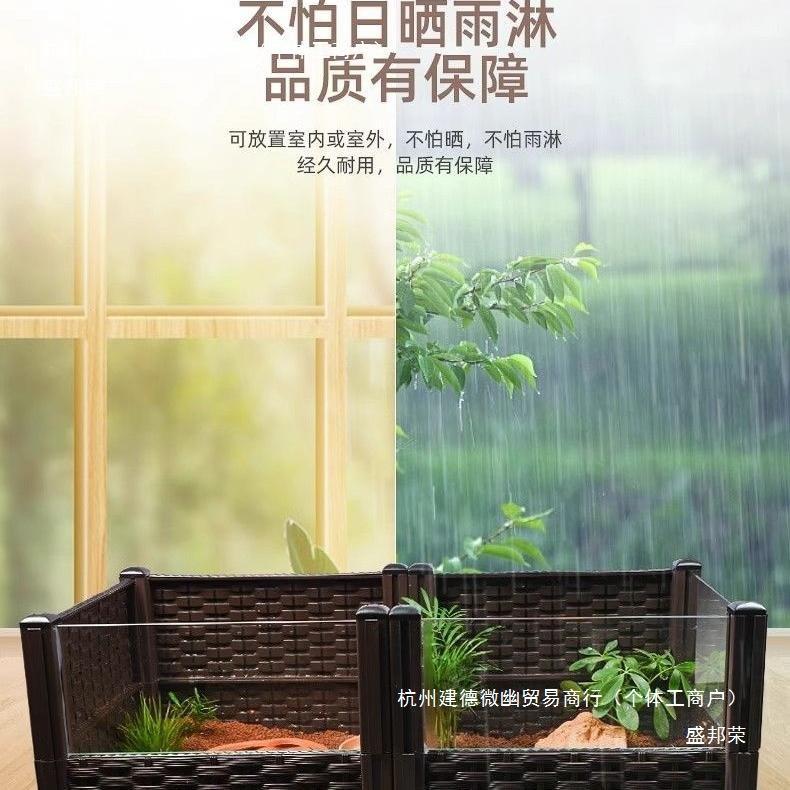黄缘龟养殖箱造景玻璃加高半水乌龟安台缘家用生态饲养箱加大
