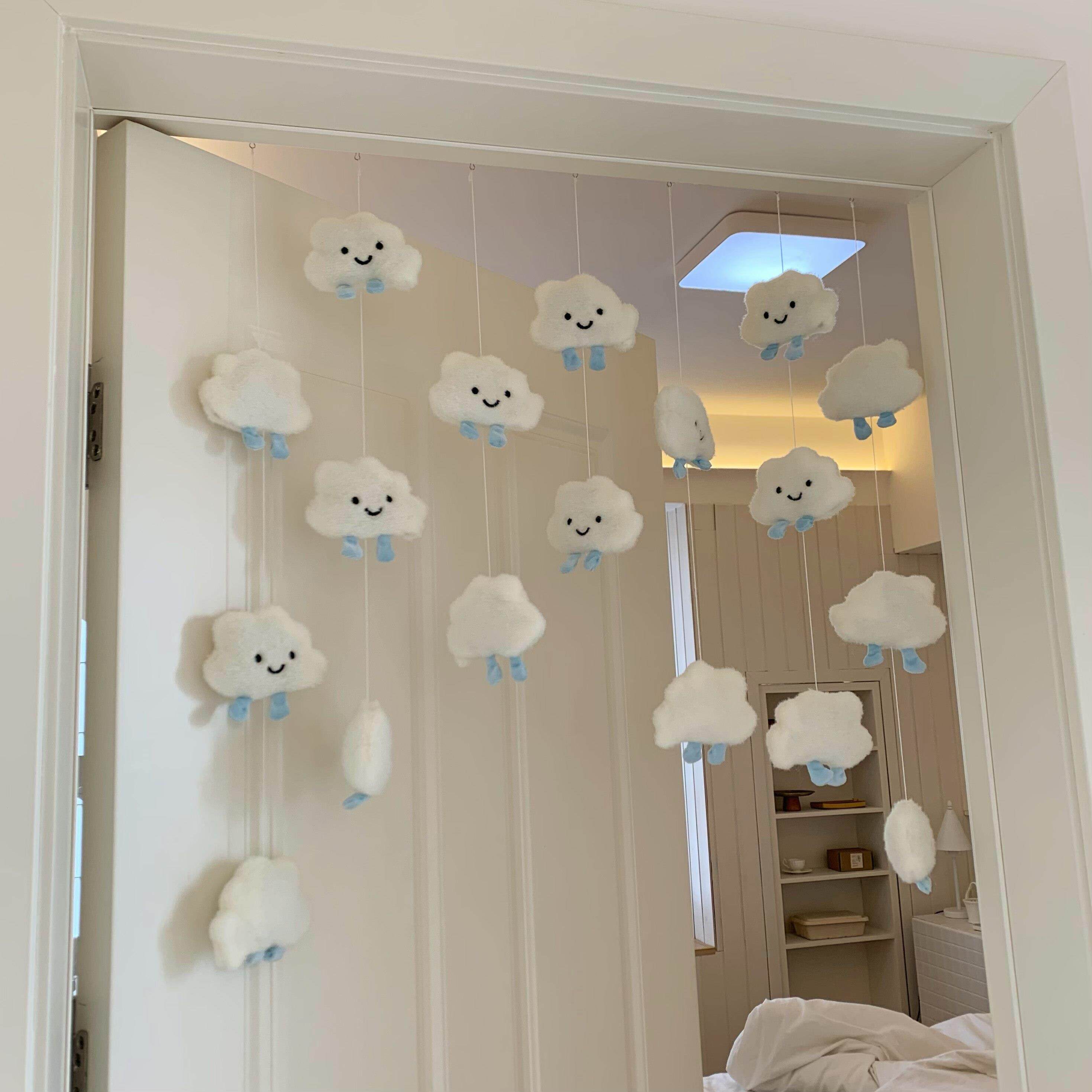 珠帘隔断窗免打孔家居云朵门帘可爱装饰家用日系挂帘儿童房卧室门