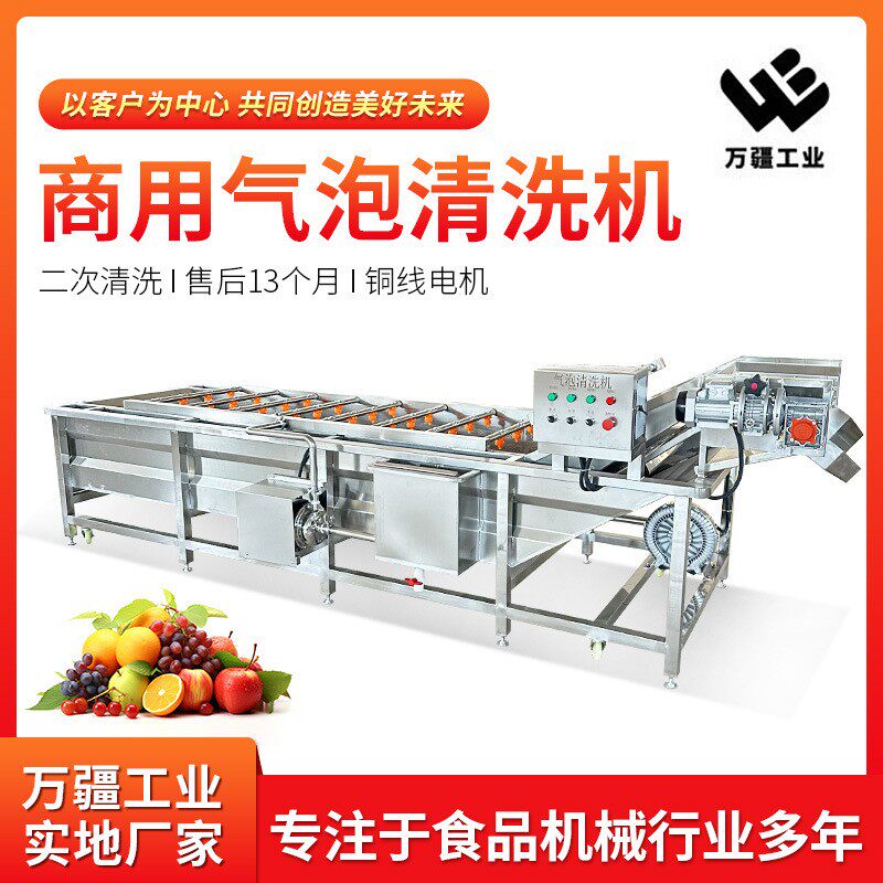 鸭梨雪花梨气泡清洗商用水果清洗机秋梨膏加工高压气泡清洗