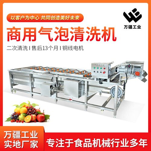 鸭梨雪花梨气泡清洗商用水果清洗机秋梨膏加工高压气泡清洗