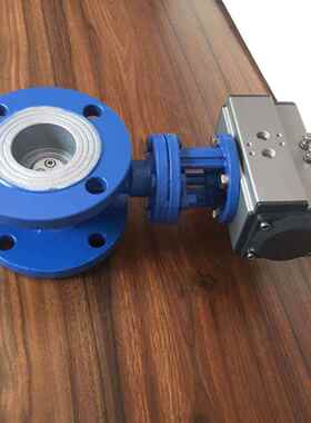 三偏心软密封碟阀D643F-25C气动蝶阀DN150 DN125碳钢法兰气动蝶阀