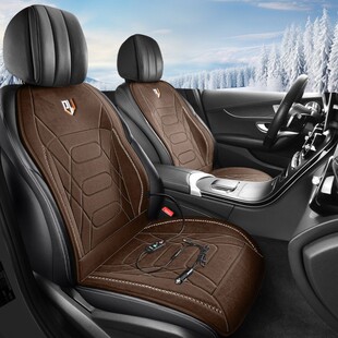 汽车加2133热坐单垫靠背一体毛绒冬季 座车载座2椅电加热垫1V4V货