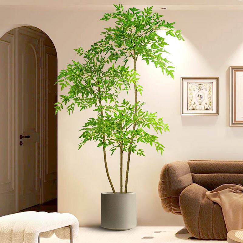 采购产品假绿色植物,模拟南迪纳竹子,室内盆栽植物,大客厅,可