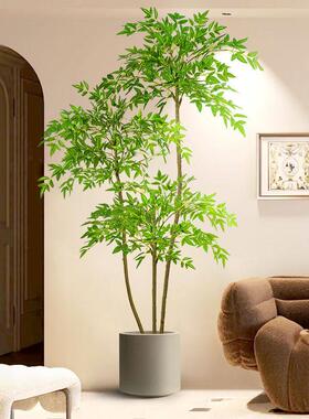 采购产品假绿色植物，模拟南迪纳竹子，室内盆栽植物，大客厅，可