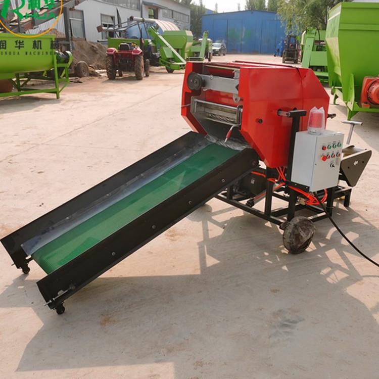 青储缠膜打捆机苜蓿草储存包膜机全自动牧草料发酵饲草压块机