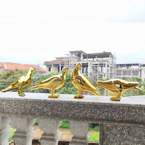 仿真鸽子摆件动物小鸟雕塑户外仿不锈钢铜摆件庭院花园室内装饰品