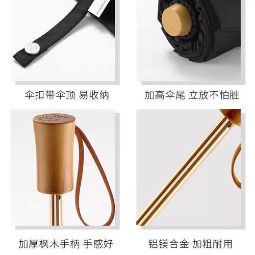 Mamoru暴雨专用伞16骨抗风暴雨伞复古双人折叠伞高端商务大号男士