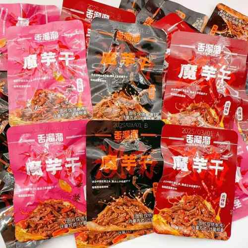 舌溜溜魔芋干湖南特产麻酱素毛肚即食香辣魔芋丝网红解馋小吃零食