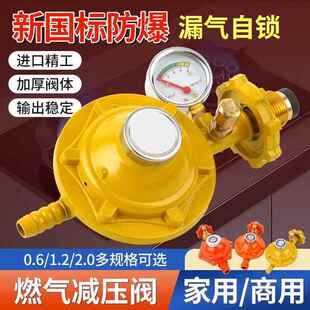 需定制家用防爆新国标低压减压阀自动燃气管液化气罐带表煤气灶安