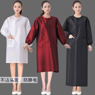 美发师工作服理发师穿的衣服专用围裙防碎发衣不沾发新款罩衣反穿