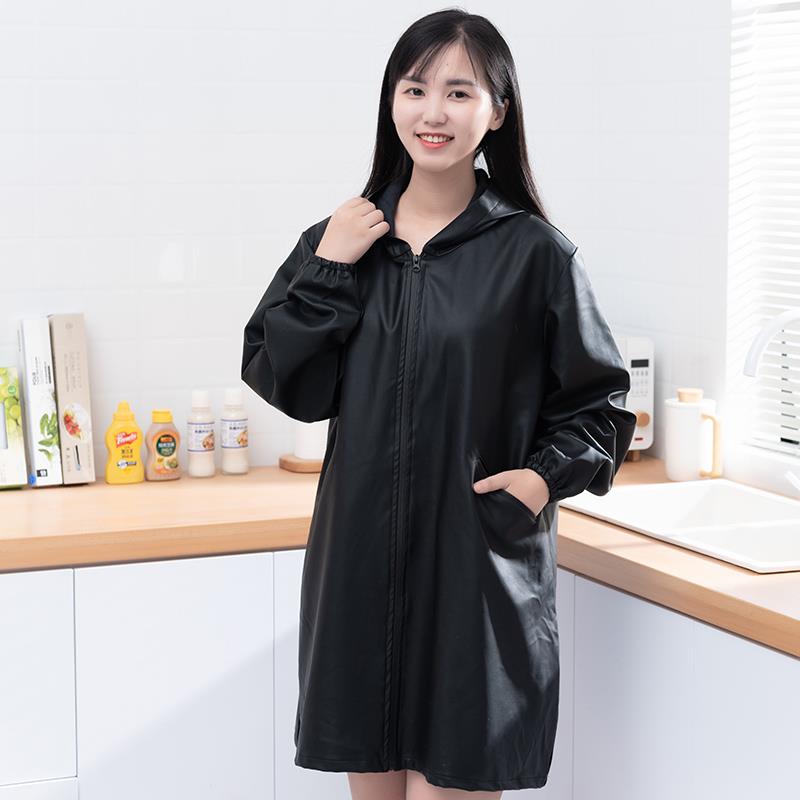 正品围裙衣外大人时尚防水女可爱日系韩版家用厨房油长罩袖套工防