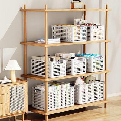 Plastic tabletop toy storage basket A4 document book materi