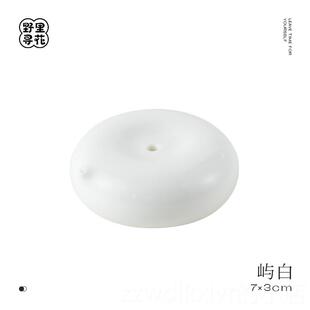 新款用野里花间水滴砚羊脂玉白瓷陶滴瓷砚台磨条研磨文房墨品