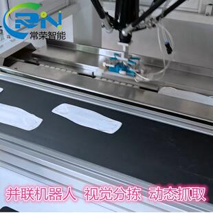 视觉分拣抓取花生瓜子食品装 垛分类蜘蛛手机械手机器人 箱设备码