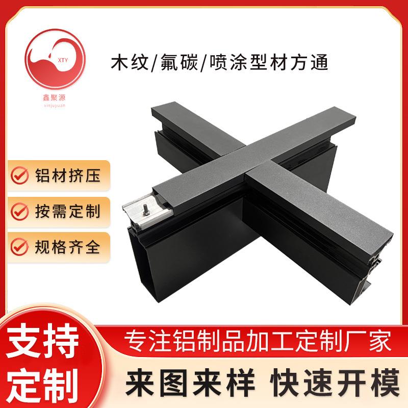6063铝型材黑色铝合金断桥幕墙型材 室内外隔断现货玻璃幕墙型材