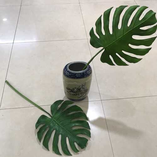 北欧风树叶仿真龟背叶 软胶龟背叶 龟背竹绿植植物韩风ins叶子