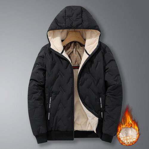 Men's Winter Stand Collar Fleece Lined Warm Windproof Water