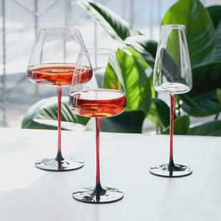 家用红酒杯醒酒器玻璃大肚醒酒器葡萄高脚杯 凹底勃艮第红酒杯套装