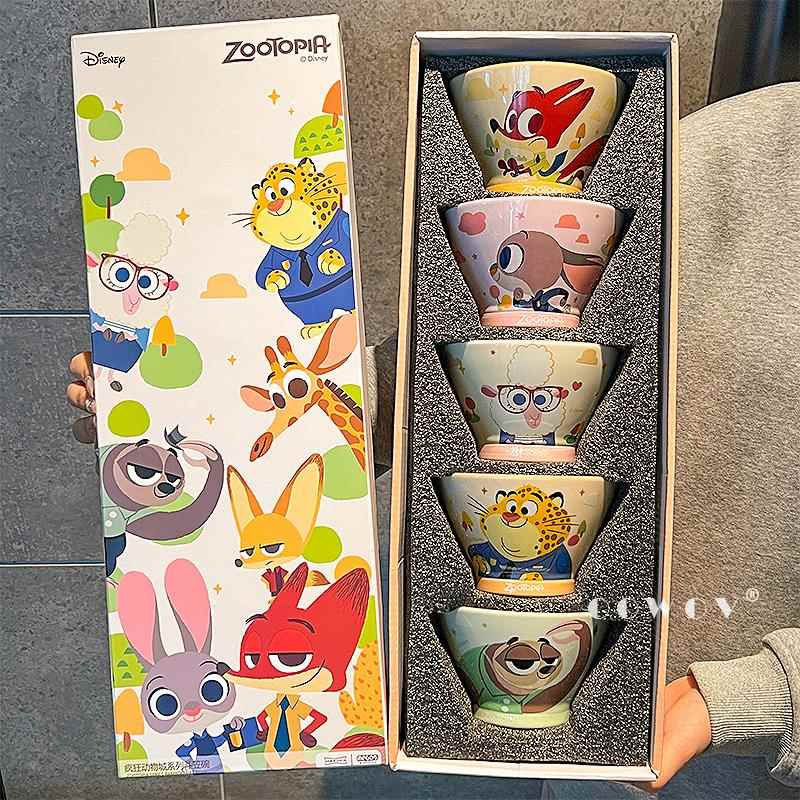 疯狂动物城陶瓷碗高颜值陶瓷餐具套装乔迁伴手礼女生圣诞生日礼物